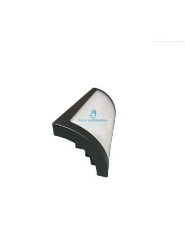 Rendimiento en iluminación 007741 Aplique folio negro 24w IP44